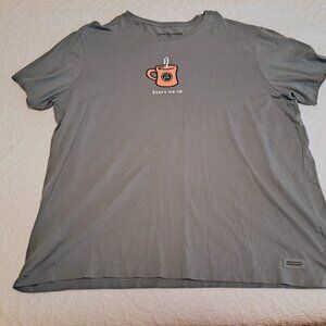 Life Is Good Men's size XL Crusher Tee Coffee Cup